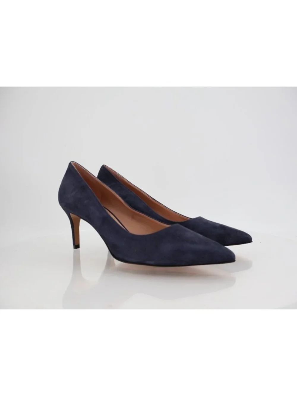 Bruno Magli Tara Pump Women Size 41.5 11 Blue Suede Stiletto Heel Pointed Toe